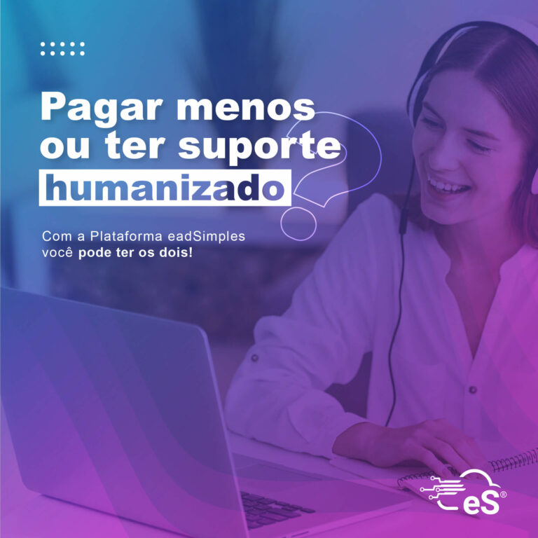 plataforma ead eadsimples suporte humanizado plataforma de ensino Plataforma EaD para Cursos Online